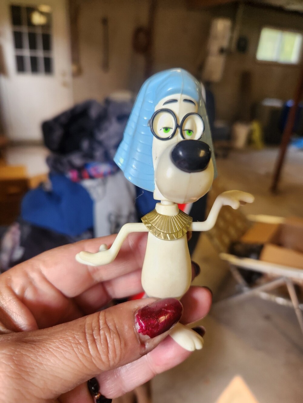 Blue-Headed Egyptian Dog Figure - Kids Toy
